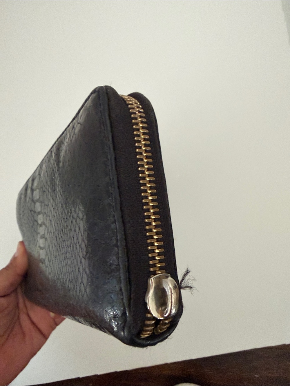 Michael Kors Taupe Snake-Print Shoulder Bag/ Black  Wallet Incuded - Picture 10 of 11